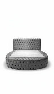 Design Chesterfield Rundes Bett Rund Betten Schlafzimmer Doppel Hotel Betten Neu