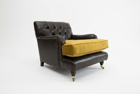 Design Chesterfield Sessel 1 Sitzer Couch Polster Luxus Klassische Textil