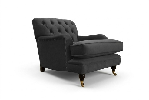 Design Chesterfield Stoff Couch Sessel 1.5 Sitzer Polster Sofas Lounge Club Neu