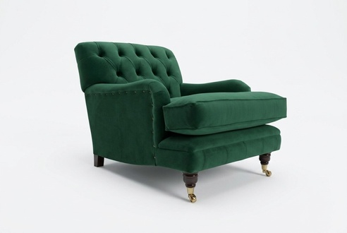 Design Chesterfield Stoff Couch Sessel 1 Sitzer Polster Sofas Lounge Club
