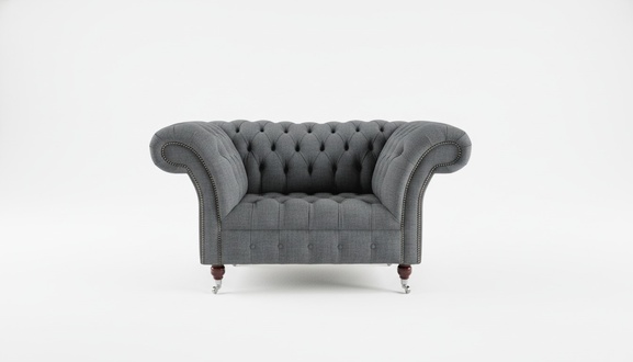 Design Chesterfield Stoff Couch Sofa Polster Sofas Neu Sofa 1 Sitzer