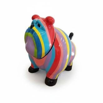 Design Dekoration Figur Hund aus Kunststoff Skulptur Statuen 63x75cm