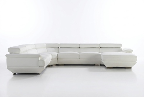 Design Ecksofa Leder Sofa Couch Polster Eck Sitz Wohnlandschaft Garnitur