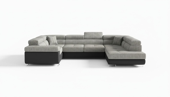 Design Ecksofa Schlafsofa Bettfunktion Couch Leder Polster Textil Sofas Neu 5625