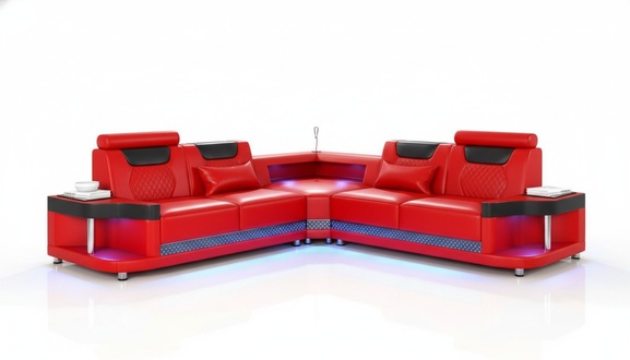 Design Esk Ecksofa L-form Modern Sofas Ledersofa Couch Wohnlandschaft Sofa Neu