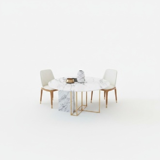 Design Esstisch Holz mit Edelstahl Elementen Tische Esszimmer Möbel