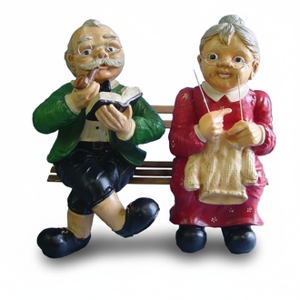 Design Großeltern Figur Statue Skulptur Figuren Skulpturen Dekoration