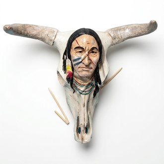 Design Inder Figur Statue Skulptur Indianer Figuren Skulpturen Dekoration