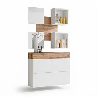 Design Komplett Luxus Diele Schuhschrank Moderne Spiegel Einrichtung