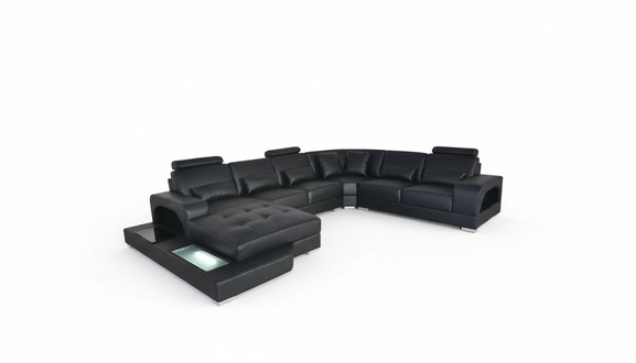 Design Leder Polster Sitz Ecke Zimmer Sofa Eck Sofas Landschaft Designer