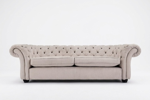 Englische Sitz Polster Couch - Textil Sofa Schlaf Sofas Couchen Neu