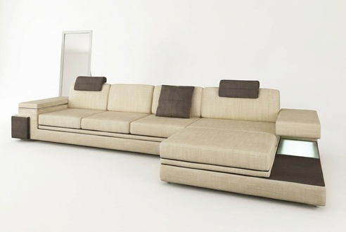 Design Ledersofa Sofa Couch Polster Wohnlandschaft Eck Garnitur Textil