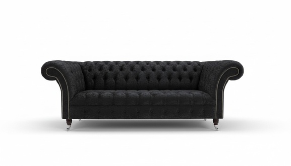 Design Luxus Stoffsofas Chesterfield Textil Sofa 3 Sitzer Sofa Polster