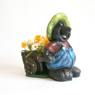Design Maulwurf Blumentopf Farten Deko Figur Statue Skulptur Figur