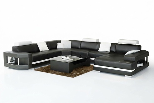 Design Moderne Wohnzimmer Ecksofa Möbel Eckcouch Lederpolster Couch