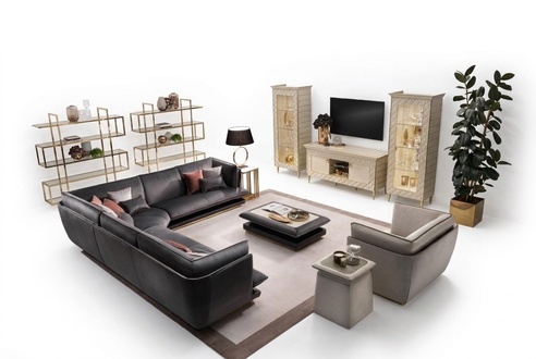 Design Möbel Couch Sofagarnitur Couchen Sofa Garnituren 4tlg. Set arredoclassic