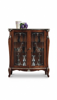 Schick Design Möbel Luxus Holz Vitrine Stil Antik Barock Schrank Italienische Anrichte
