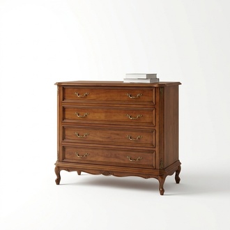 Design Möbel Stil Barock Kleine Kommode Braun Luxus Holz Italienische Möbel