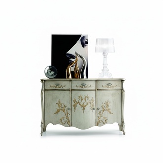 Design Möbel Stil Barock Kommode Anrichte Luxus Sideboard Holz Italien