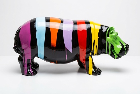 Design Nilpferd Figur Statue Skulptur Figuren Skulpturen Dekoration Deko