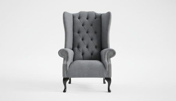 Design Ohrensessel Chesterfield Stoff Couch Sofa Polster Sofas Sessel Fernseh
