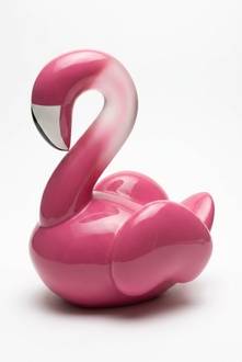 Design Pink Vogel Figur Statue Skulptur Figuren Skulpturen Dekoration