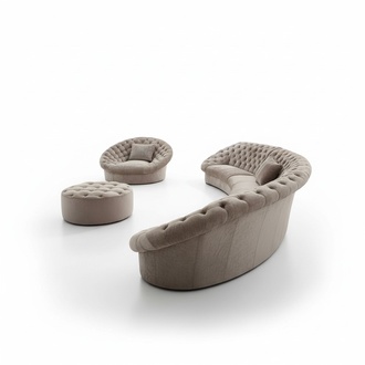 Design Rund Sofa Couch Runde Couchen Sofas Polster Ecksofa Chesterfield 450cm