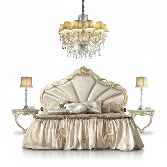 Design Schlafzimmer 3tlg. Bett 2x Nachttisch Klassischer Luxus Betten Set Möbel