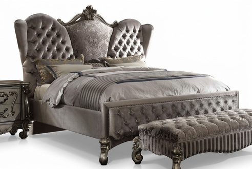 Design Schlafzimmer 3tlg. Bett 2x Nachttisch Klassischer Luxus Betten Set