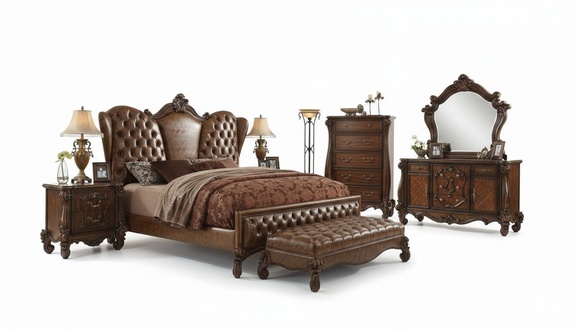 Design Schlafzimmer 6 tlg. Schlafzimmer Komplett Set Bett Nachttisch