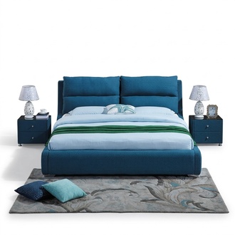 Design Schlafzimmer Lederbett 3tlg. Set 2x Nachttisch Betten Luxus Möbel