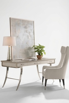 Design Schreib Büro Tisch Sessel Möbel Set Tische Luxus Edelstahl Sekretär 2tlg.