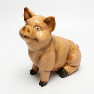 Design Schwein Figur Garten Statue Skulptur Figuren Skulpturen Dekoration