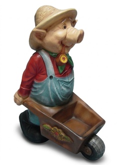 Design Schwein Figur Garten Statue Skulptur Figuren Skulpturen Dekoration
