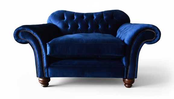 Design Sessel Couch Polster Luxus 1 Sitzer Textil Samt Einsitzer