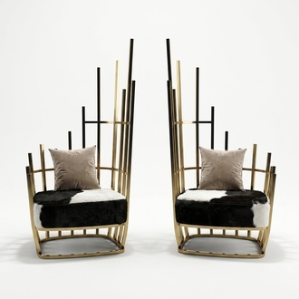 Design Sessel Metall Lounge 6x Set Neu Garnitur Stuhl Stühle Relax Gruppe