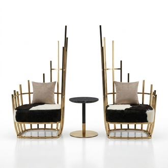 Design Sessel Metall Lounge 4x Set Neu Garnitur Stuhl Stühle Relax Gruppe