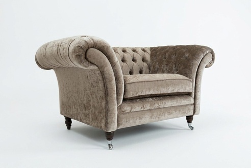 Design Sessel Textil Luxus Fernseh Couch 1,5 Sitzer Sofa Relax Lounge Club Neu