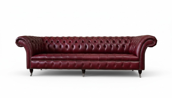 Design Sofa 3 Sitzer Couch Luxus Klassische Leder Chesterfield Sofas