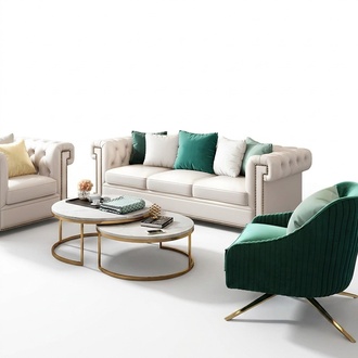 Design Sofa Garnitur Polster Sitz Couchen Couch Luxus Sofas 3+1+1 + Tisch