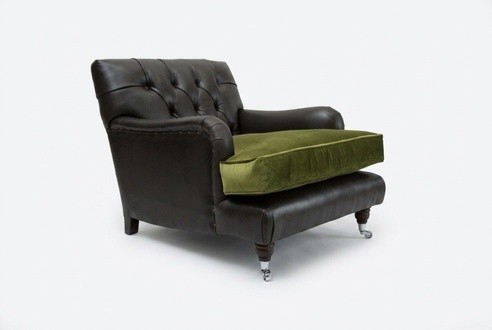 Design Sofa Sessel Couch Polster Luxus 1 Sitzer Textil Chesterfield Samt