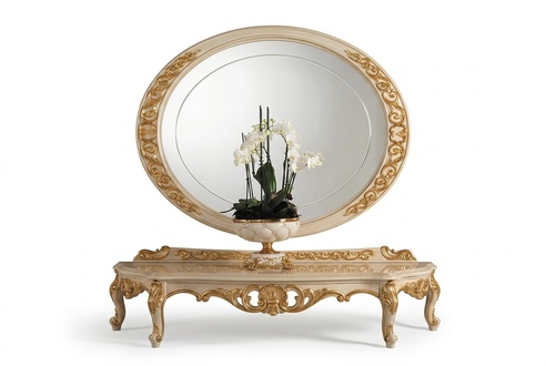 Design Spiegel Wandspiegel Echt Holz Rahmen Hängespiegel Luxus Möbel Barock