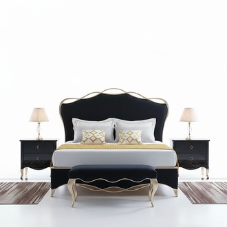 Design Textil Bett Ehe Modernes Hotel Gestell Luxus Schlaf Zimmer Doppel