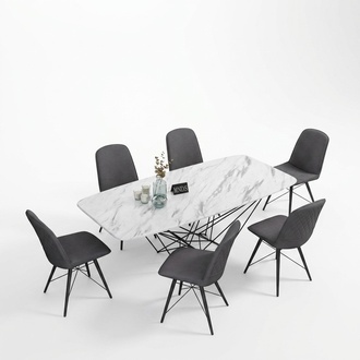 Design Tisch Esstisch Metall Tische Büro Konferenz Esszimmer Essbereich