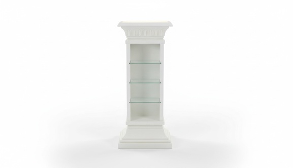 Design Vitrine Regal Glas Säule Vitrinen Regale Lampe Schrank Wohnzimmer
