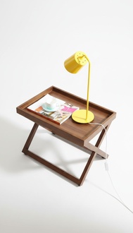 Design Zeitungstisch Beistelltisch Sofa Tisch Holz Tische Vintage Braun Luxus