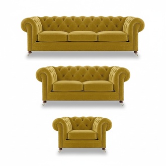 Designer 2x Sofas Wohnzimmer Sessel Chesterfield Luxus Set Chesterfield