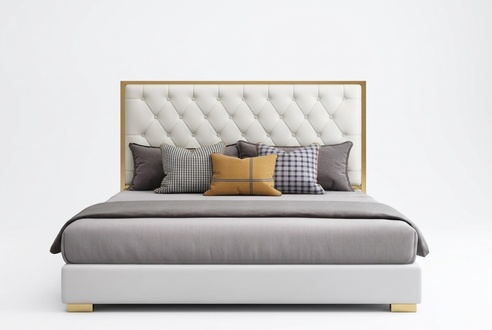 Designer Bett Schlafzimmer Betten Leder Hotel Luxus Polster Sitz Bettgestell