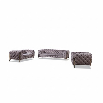 Designer Chesterfield Sofagarnitur Sofa Couch Polster Set 321 Sitzgarnitur
