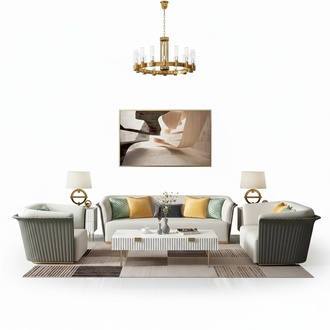 Designer Couch Polster Sitz Garnitur Sofa Garnituren Samt 3+1+1 Italien